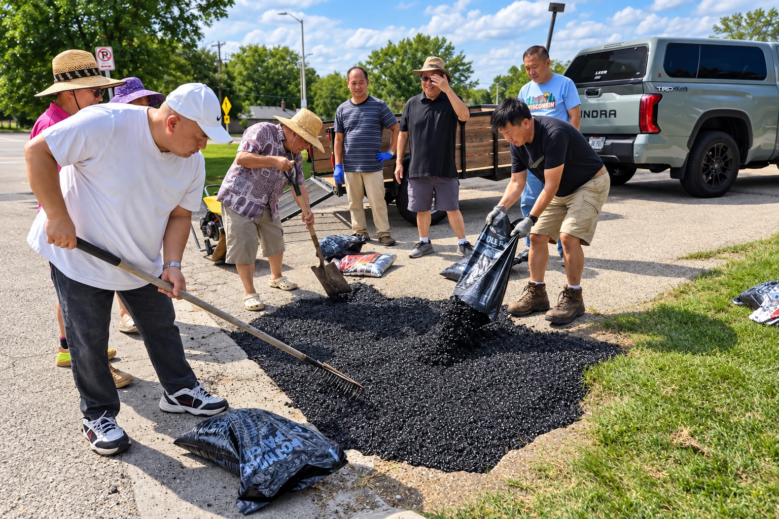 Alliance Men serving together on a community project