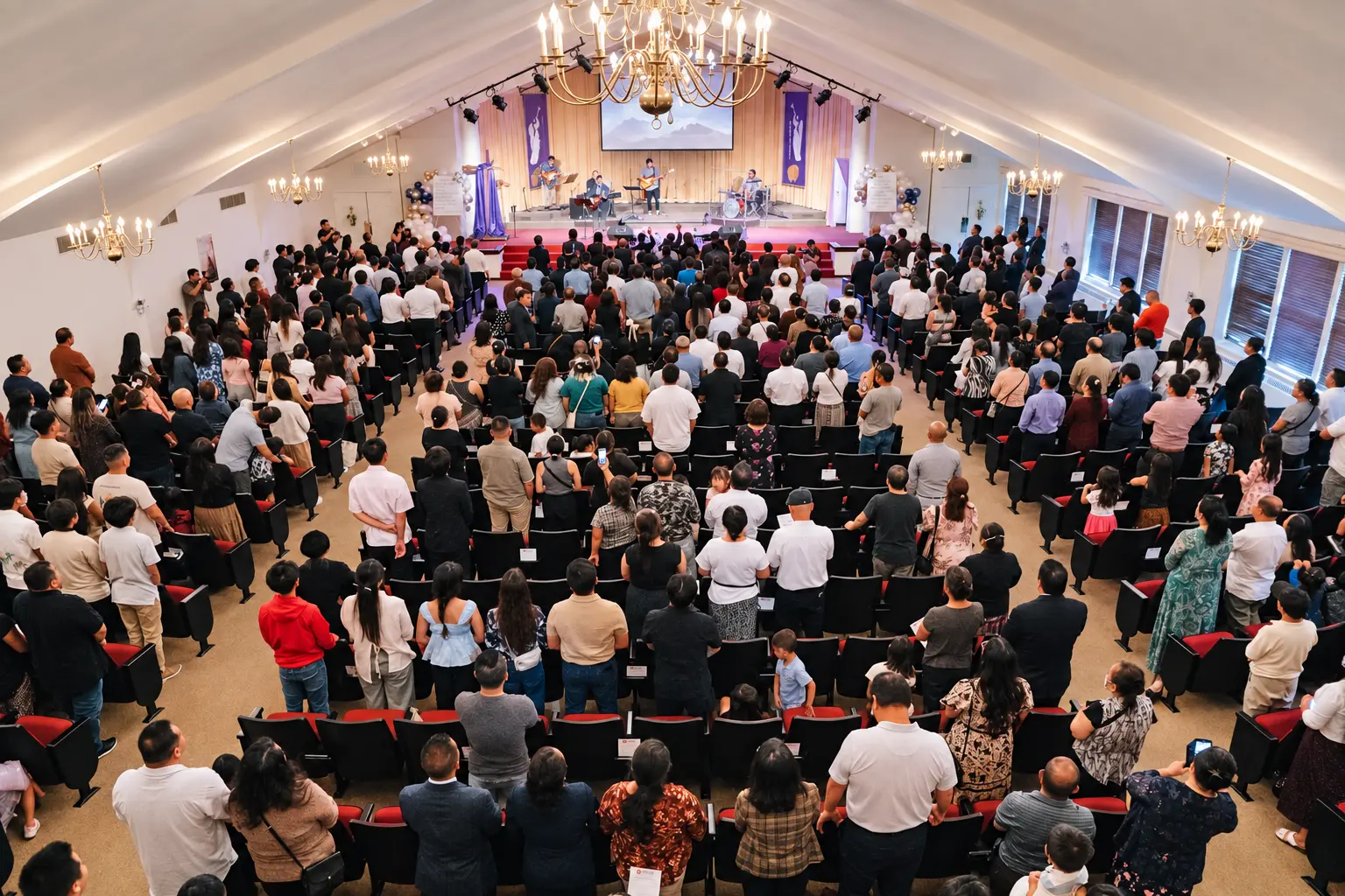 The GHAC congregation gathered for worship